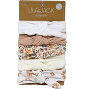 Wholesale - 5pc Headbands Set-White Cinnamon Floral Gray C/P 48, UPC: 195010087940